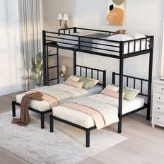 TMEOSK Twin Metal Triple with Ladder Bunk Bed