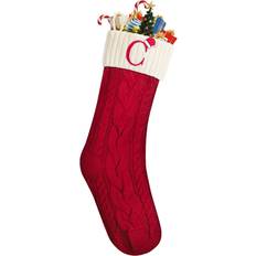 Stockings Mr. Pen Large Christmas Stockings 18" Letter C Red and Cream Stocking