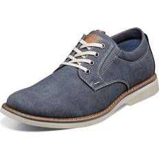 Canvas Oxford Nunn Bush Otto Canvas Plain Toe Oxfords Blue Denim