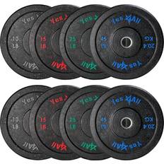 Yes4All Fitness Yes4All 2 Inch Bumper Plate Set 190LB