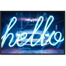 Neon City Prints Canvas Wall Art 36 x 24 Framed Art