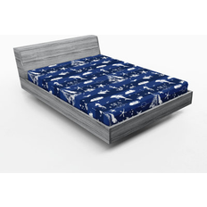Ambesonne Navy Fitted 2-Pack King Bed Sheet Blue
