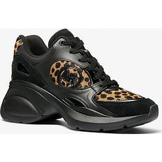 Natural Sneakers Michael Kors Cheetah Print Calf Hair and Leather Trainer - Natural