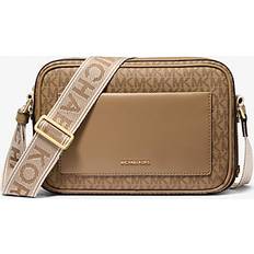 Michael Kors Natural Crossbody Bags Michael Kors Maeve Large Signature Logo Crossbody Bag - Natural