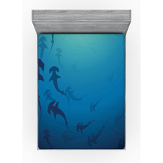 Ambesonne Navy Fitted 2-Pack King Bed Sheet Blue