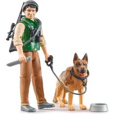 Hundar Actionfigurer Bruder Bworld Förster mit Hund und Ausrüstung 62660