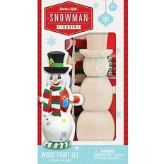 Masterpieces Snowman Wood Paint Set