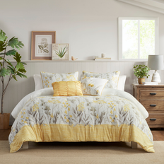 Textiles Madison Park Pampa 5 Piece Seersucker Comforter Set King Bedspread Yellow (233.7x264.2cm)