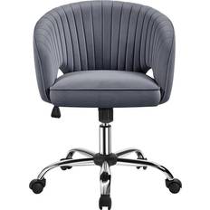 Fabric Office Chairs Yaheetech Polyester Dark Grey Office Chair 83cm