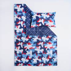 OHS Abstract Camo Single Duvet Cover Blue (200x135cm)