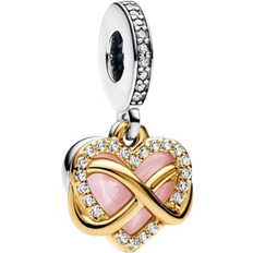 Pandora Gold Jewelry Pandora Sparkling Infinity Heart Dangle Charm - Gold/Silver/Pink/Transparent