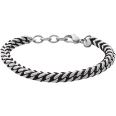 Men - Silver Plated Bracelets Skagen Hulsten Bracelet - Silver/Black