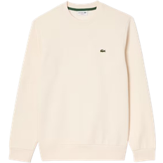 5XL - Homme Hauts Lacoste Sweatshirt Molleton Col Rond Taille - Blanc écru