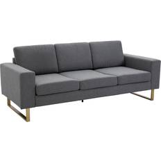 Kulta Sohvat Northio Upholstered Dark Gray/Gold Sofa 200cm 3 Seater