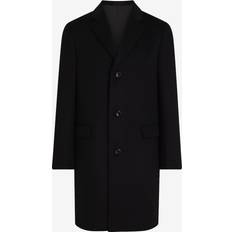 Wool Coat Coats Calvin Klein Slim Brushed Wool Coat - Black