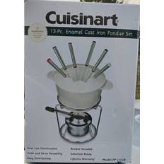 Beige Fondue Cuisinart 1.5qt Cast Iron Fondue Maker