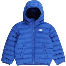 Nike Blue Jackets Nike Big Kid's Sportswear Lightweight Synthetic Fill Loose Hooded Jacket - Game Royal/Game Royal/White (FD2845-480)