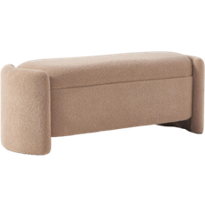 Westwing Collection Teddy Upholstered Benji Beige Opbevaringsbænk 140x50cm