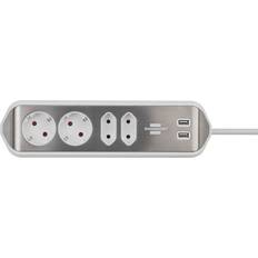 Grenuttag elartiklar usb Brennenstuhl 1153590420 4-Way 2m