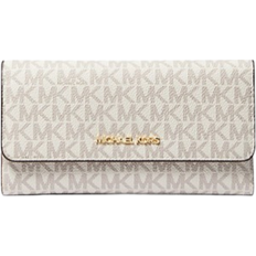 Michael Kors Wallets & Key Holders Michael Kors Jet Set Large Logo Trifold Wallet - Vanilla