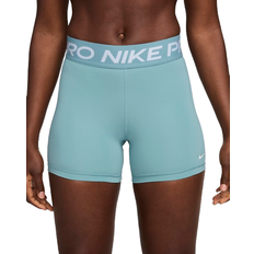 Recycled Fabric Shorts Nike Women's Pro 365 5" Shorts - Denim Turquoise/White