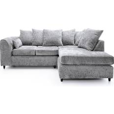 B right B&Q Monaco Chenille Fabric 3 to 4 Seater Light Grey Sofa 212cm 4 Seater