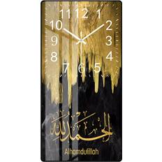 Rectangular Wall Clocks HYGRAD Islamic Calligraphy Design A Black/Gold Wall Clock 50cm