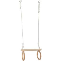 Small Foot Trapeze with Wooden Gymnastic Rings