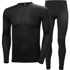 Black - Hiking Base Layer Sets Helly Hansen Men's Comfort Light Insulated Base Set Black