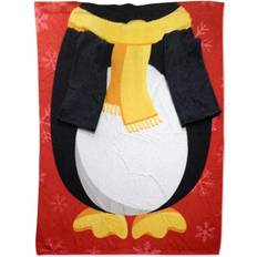 Snug Rug Penguin Fleece with Sleeves Blankets White, Black (183x137cm)