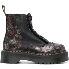 Laced Lace Boots Dr. Martens Sinclair Decayed Roses Leather Platform Boots - Black