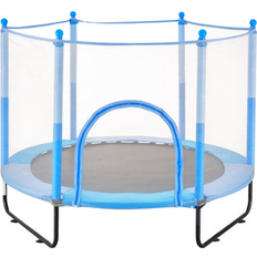 VEVOR 60" Trampoline for Mini Toddler Trampoline w/ Net Indoor Outdoor graySteel in Blue 1 Wayfair (1)