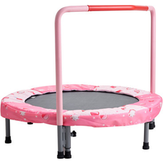 36" Trampoline for Foldable Mini Toddler Trampoline Indoor Outdoor in Pink 29.53' H X 37.6' W X 37.6' D Wayfair (29.53' H X 37.6' W X 37.6' D)