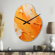 Copper Clocks Design Art Tangerine Tango I Pear Shape 28 in W x 38 in H Wall Clock