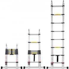 VEVOR Telescoping Extension Ladder 16.5FT A-Shape w/ Stabilizer Bar for RV