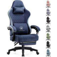 GTPLAYER Gaming Chair, Computer Office Chair with Pocket Spring Cushion, Linkage Armrests and Footrest, High Back Ergonomic Computer Chair with Lumbar Support Task Chair with Footrest