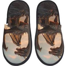 Bronze Slippers Balery Sky Sunset Bronze Dragon Slient House Shoes - Bronze