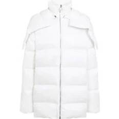 Moncler Tøj på tilbud Moncler Uld Hooded Cyclopic Coat Jakke - Hvid