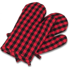 Checkered Pot Holders Set of 2 Buffalo Check Oven Mitt 1.0 In L X 7.0 In W X 12.0 In H Pot Holder Black, Red