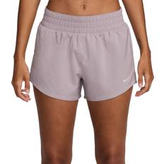 Fabric - Women Shorts Nike One Dri-FIT Brief-Lined Shorts - Lt Violet Ore