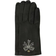 Damen - Mehrfarbig Handschuhe Valentino Garavani Chic Black Leather Gloves - Black