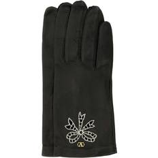 Brass - Women Gloves & Mittens Valentino Garavani Vlogo Signature Nappa Gloves Woman - Black/Butter/Antique Brass