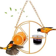 Happon Metal Hanging Oriole Bird Feeder with Fruit Holder