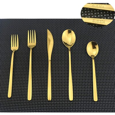 Mercer41 Cheryel Pieces Flatware of 4 Gold Cutlery Set