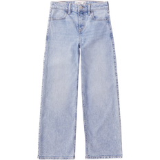 Abercrombie & Fitch Girl's High Rise Wide Leg Jeans - Light Wash