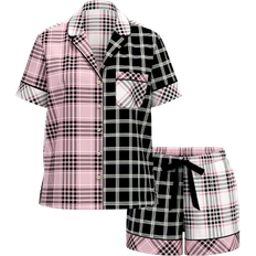 Sleepwear on sale Victoria's Secret Flannel Short Pajama Set - Pink/Black Plaid