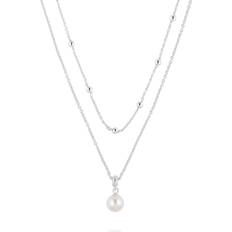 Weiß Schmuck Jette Joy Necklace - Silver/Pearl