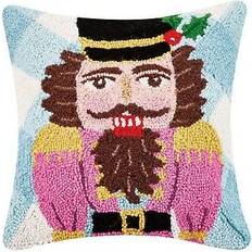 Wool Complete Decoration Pillows Peking Handicraft Festive Gingham Nutcracker Hook Pillow Complete Decoration Pillows