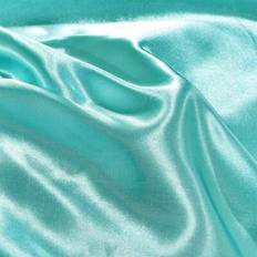 Luxury Silky Satin Fitted King Size Bed Sheet Blue, Cyan