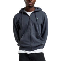 Lacoste Full Zip Fleece Hoodie - Grey